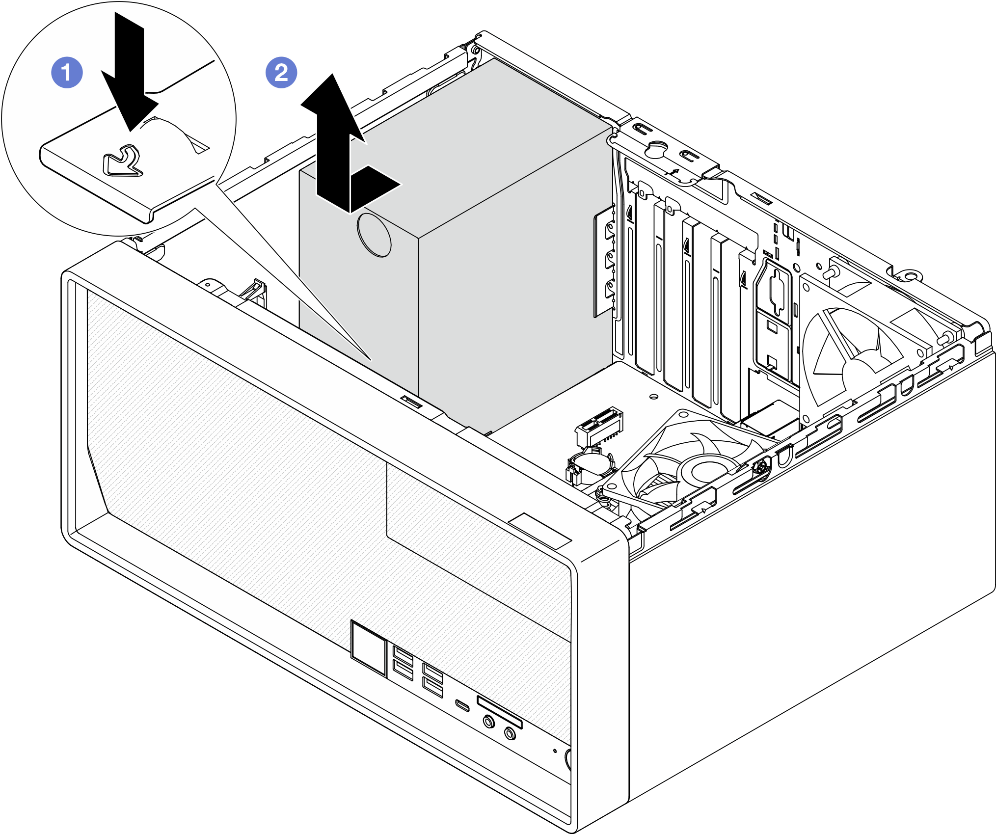 Removing the power supply unit