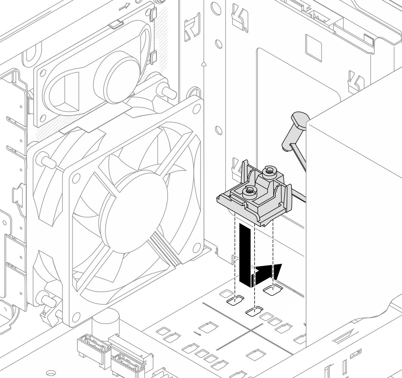 Installing the M.2 drive retainer