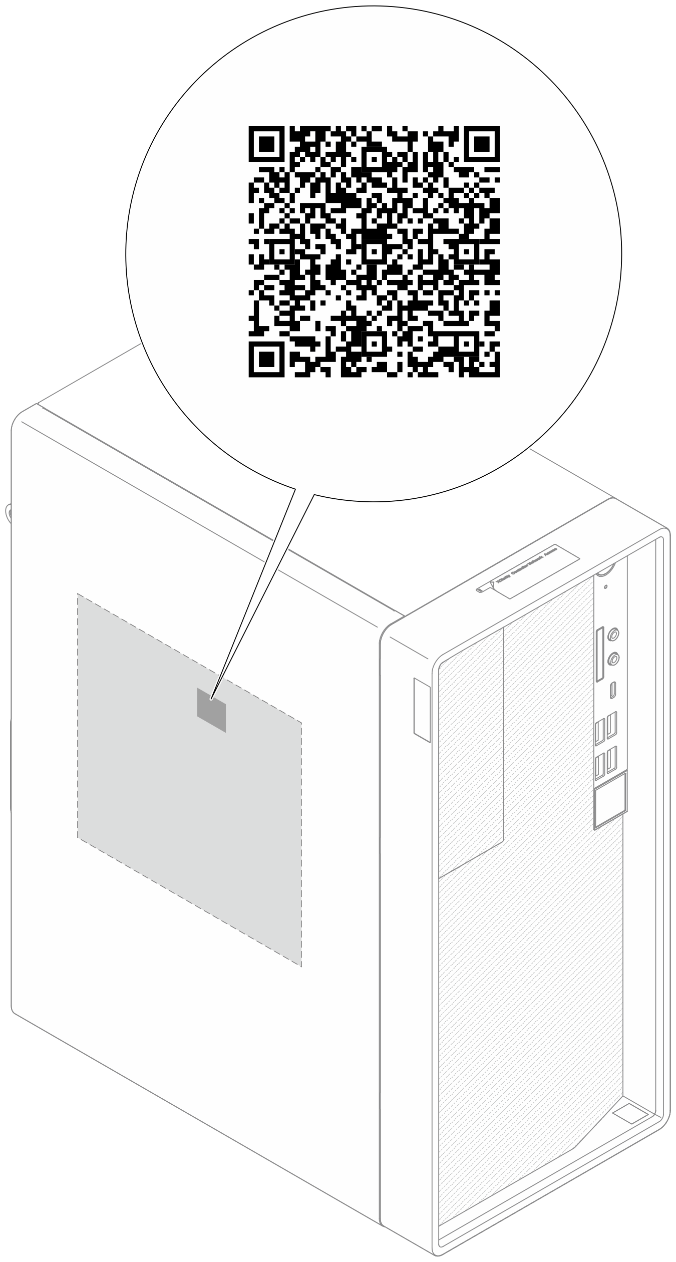 Service Label and QR code