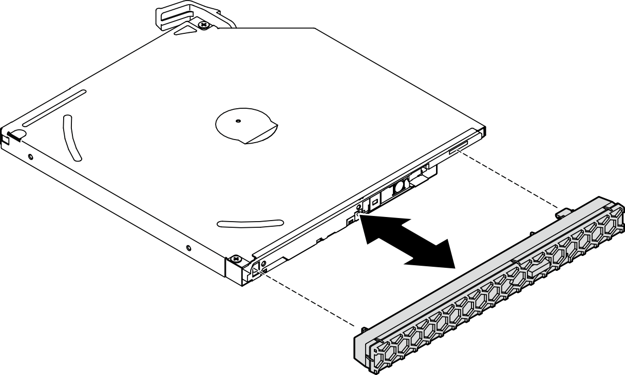 Installing the optical drive bezel