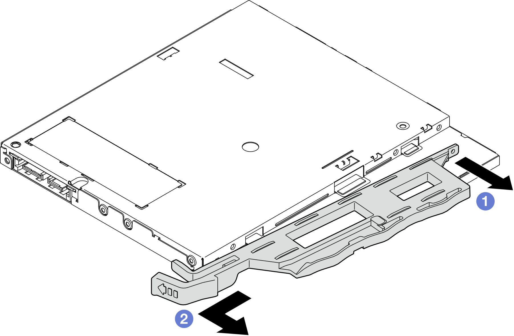 Removing the retainer from optical drive