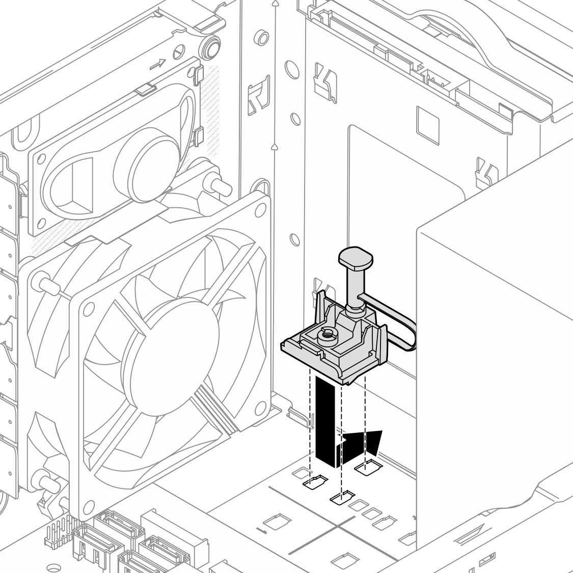 Installing the M.2 drive retainer