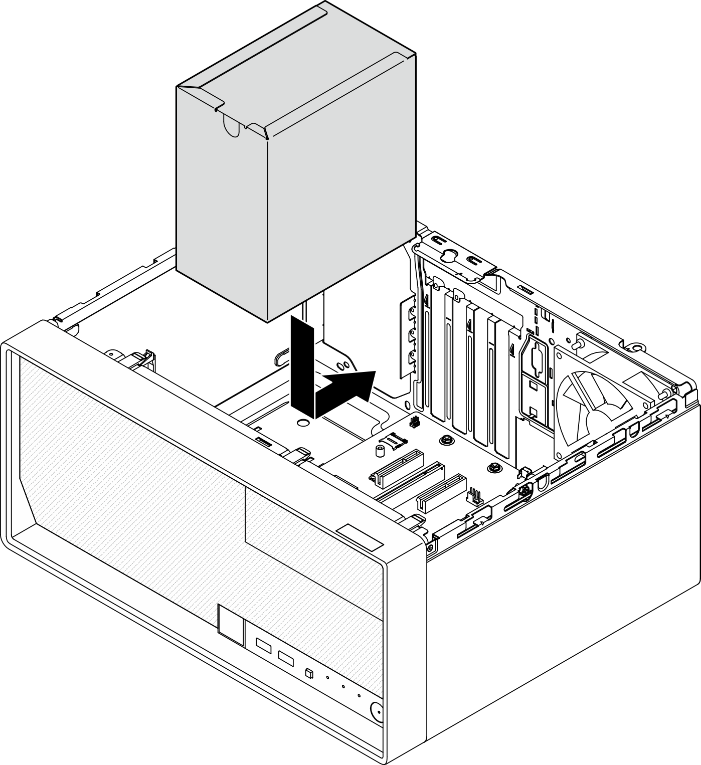 Installing the power supply unit to the chassis