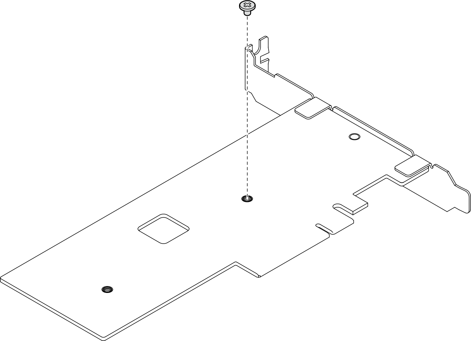 Removing the screw on the back of the PCIe adapter