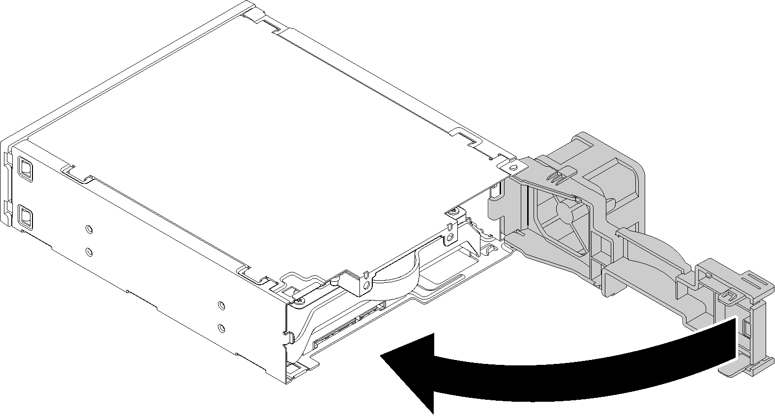Closing the drive adapter latch