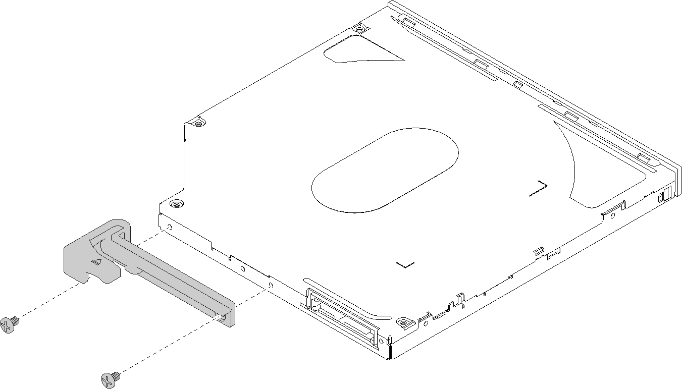 Installing the retainer to the slim optical drive