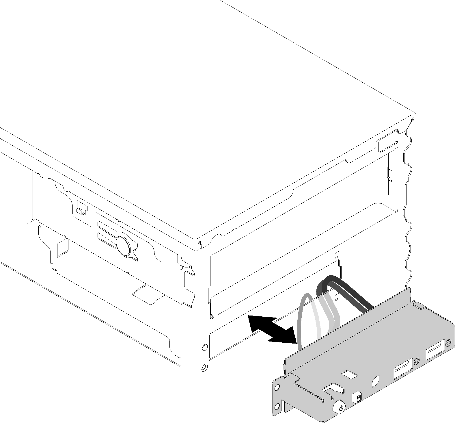 Routing the front panel cables