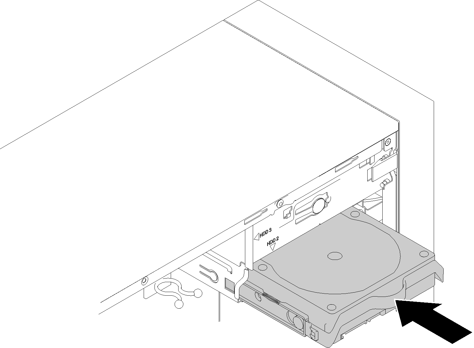 Installing a drive assembly into bay 3