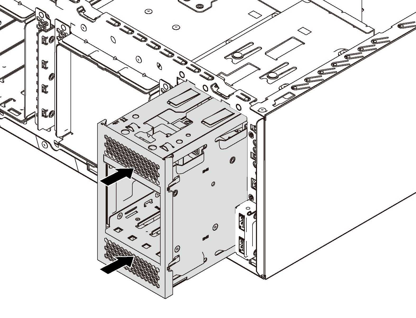 Expansion drive cage installation