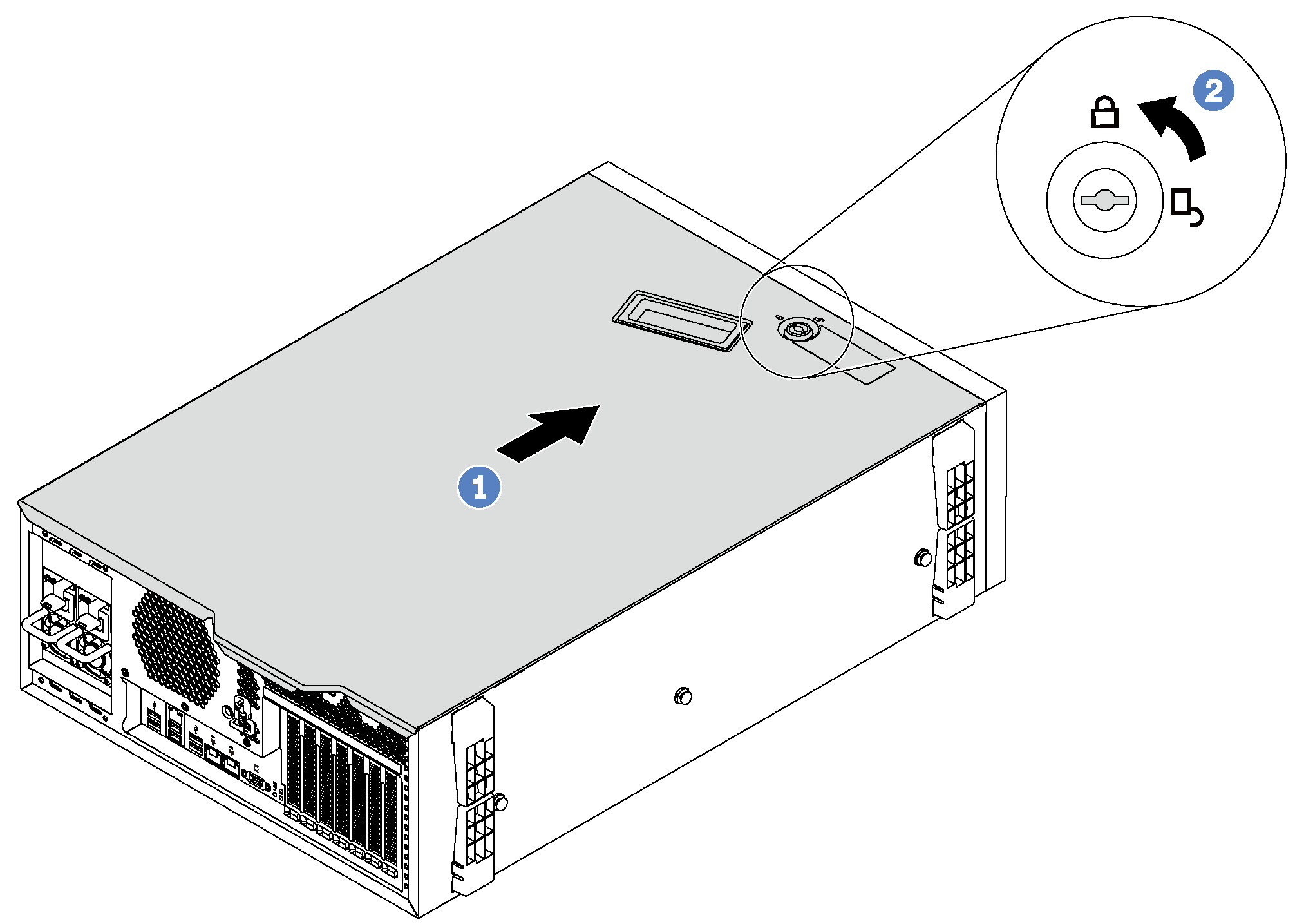 Server cover installation