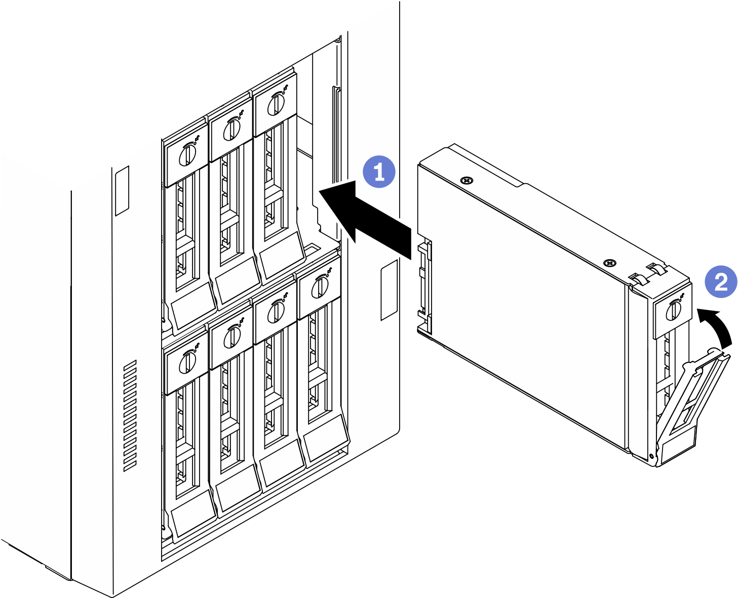 3.5-inch simple-swap drive installation