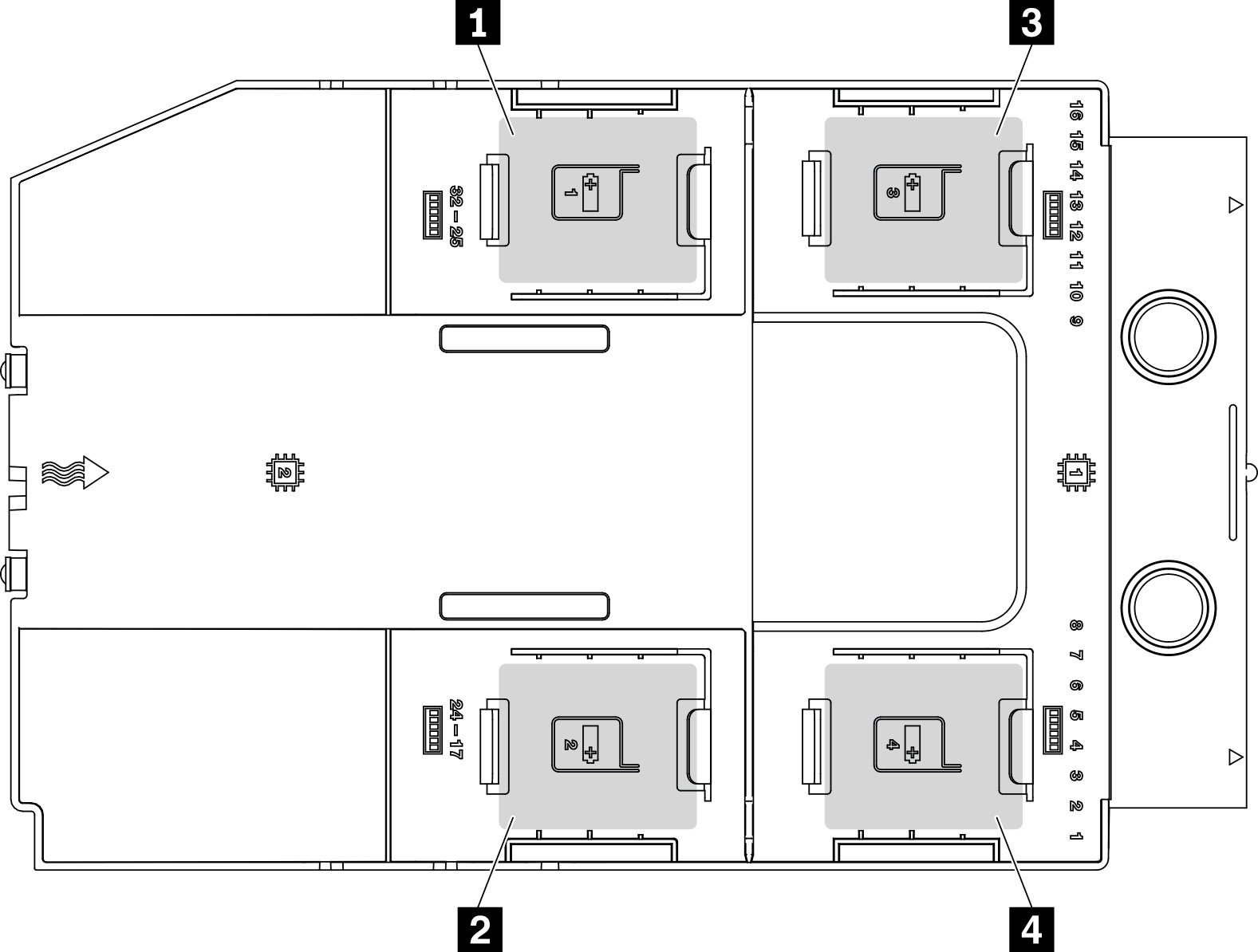 Flash power module location