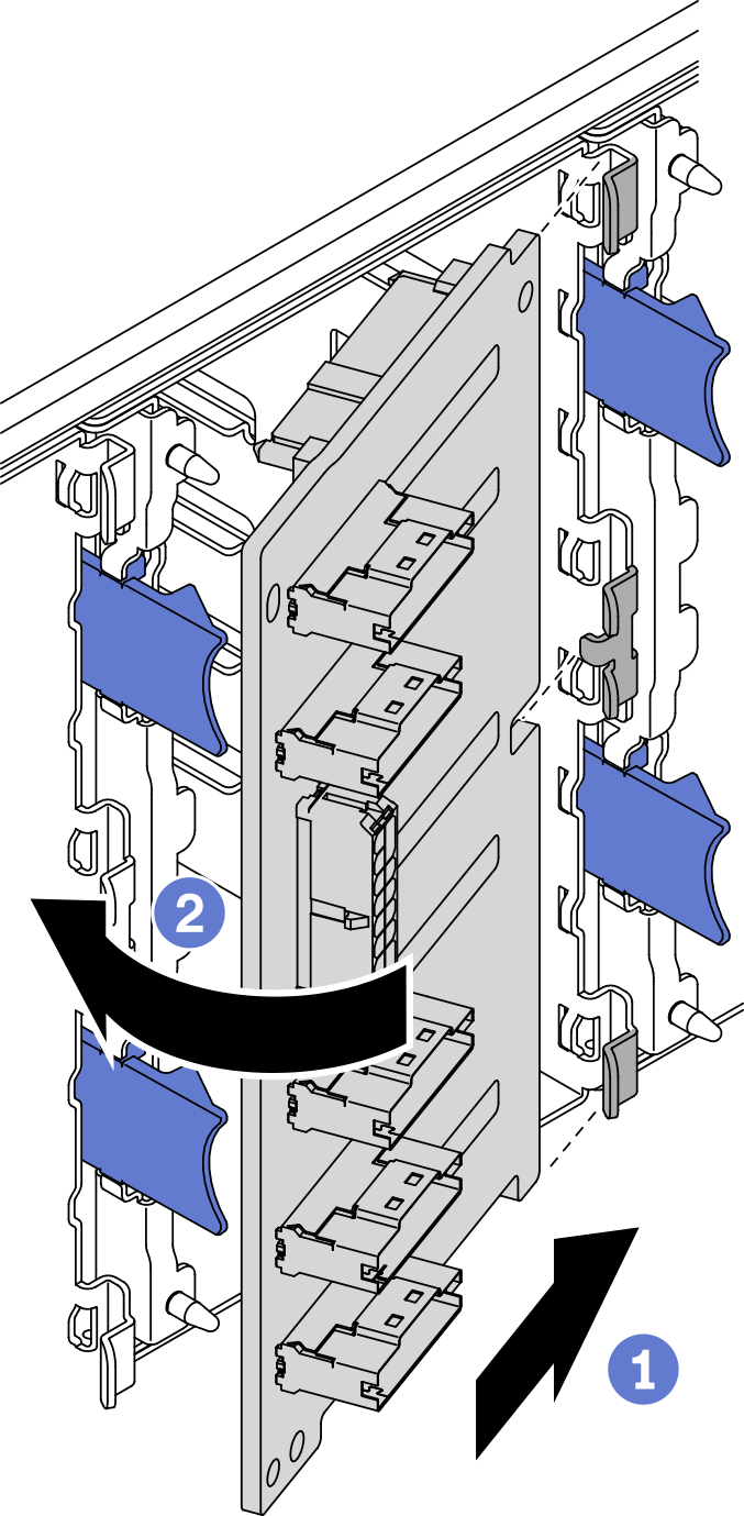 Installation of the 2.5-inch hot-swap drive backplane