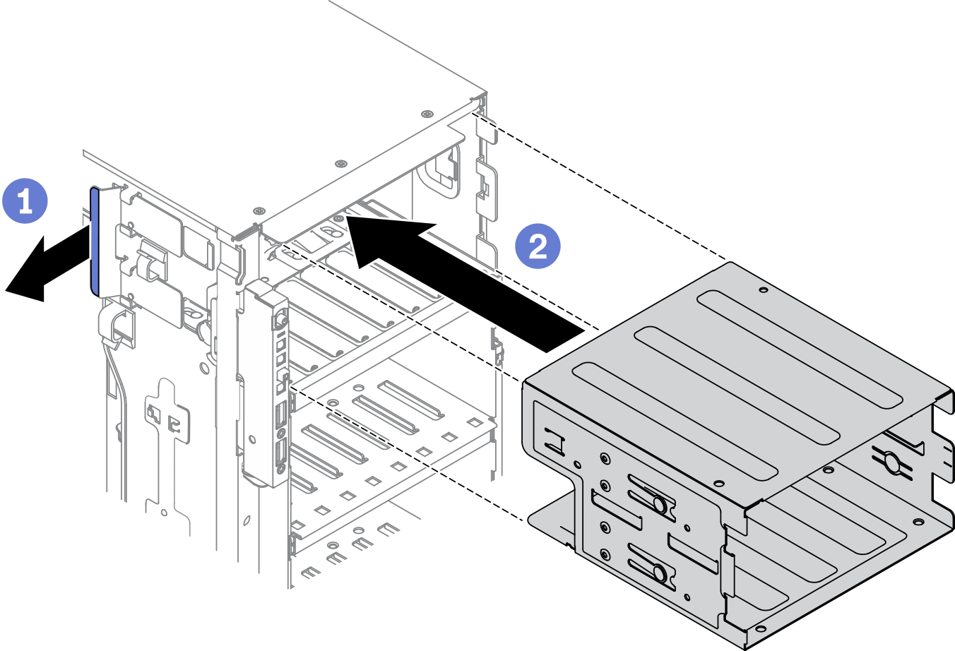 Optical drive cage installation