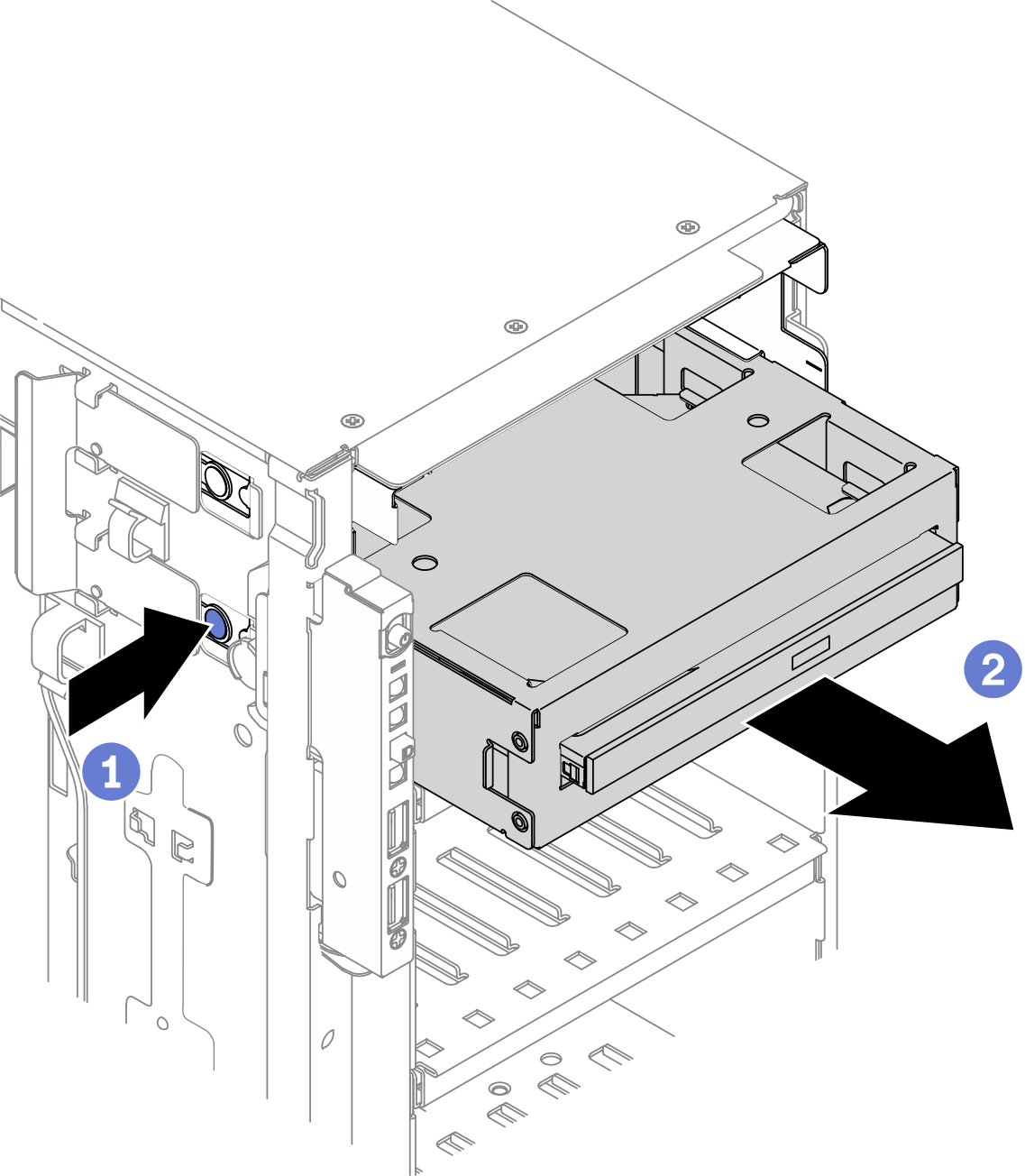 5.25-inch drive bay adapter assembly removal