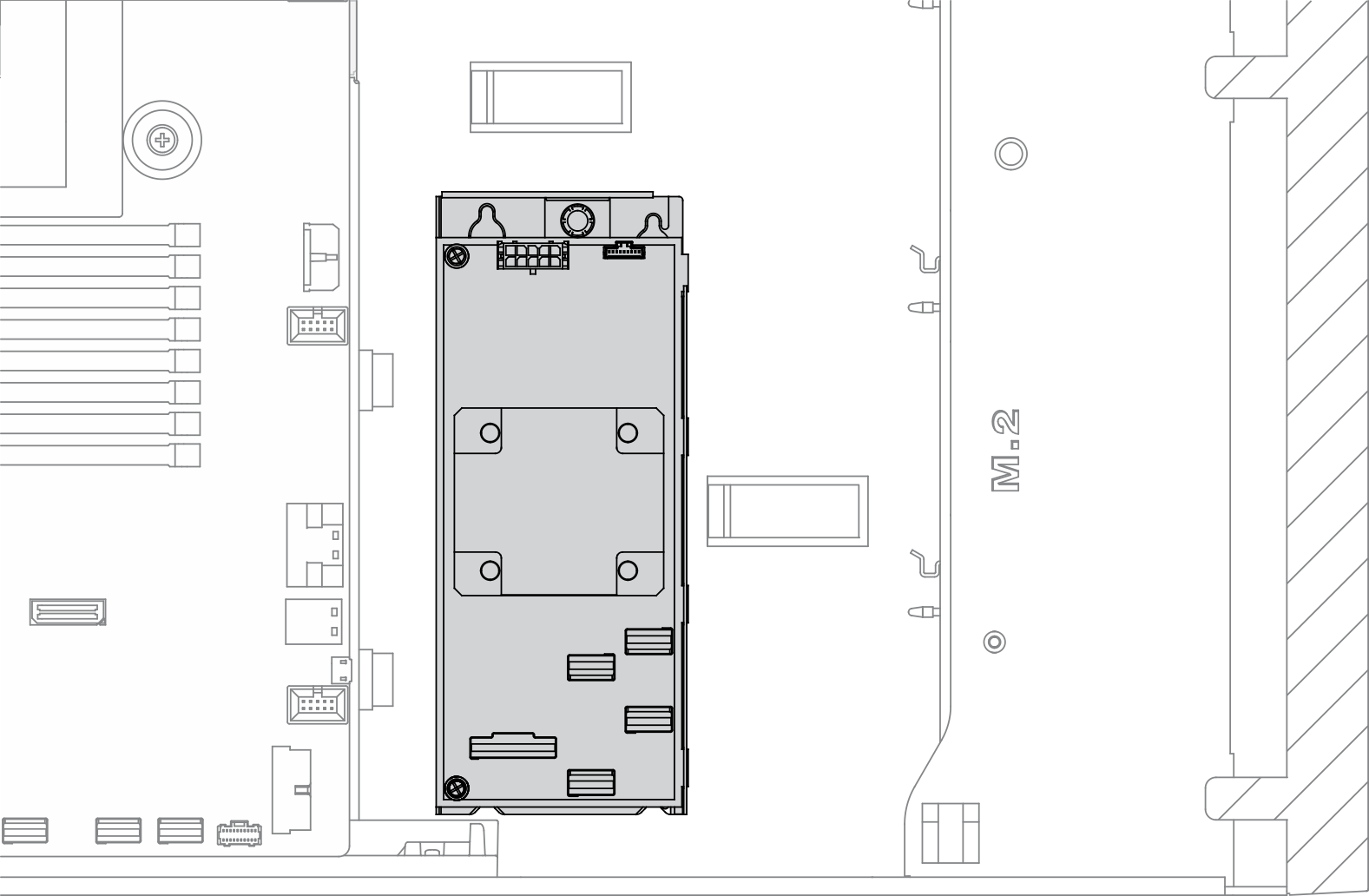 Internal CFF adapter location