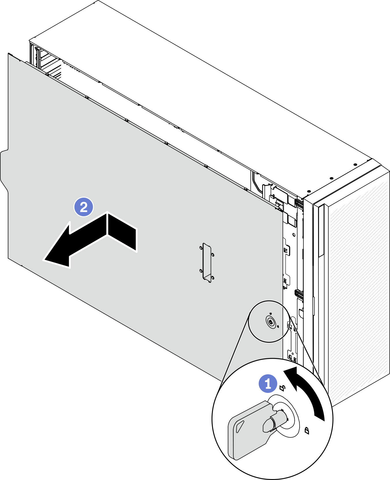 Server cover removal