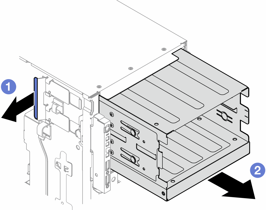 Optical drive cage removal