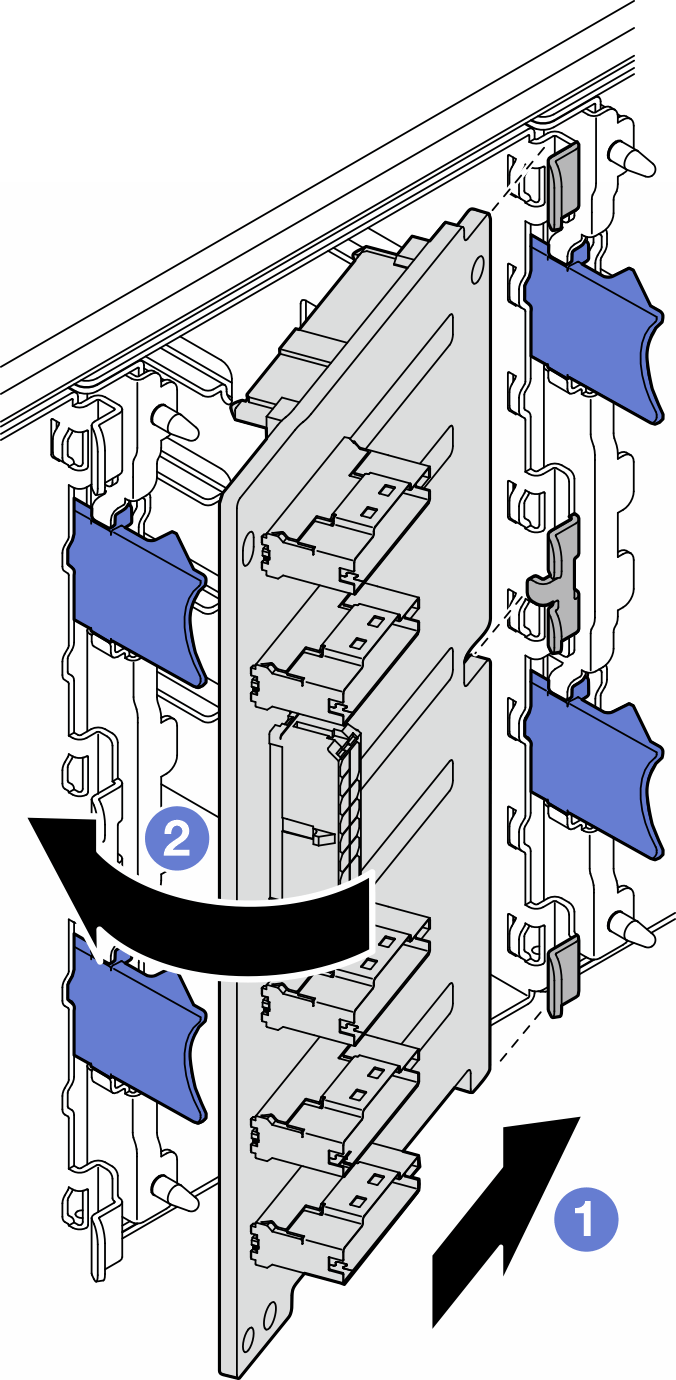 Installation of the 2.5-inch drive backplane