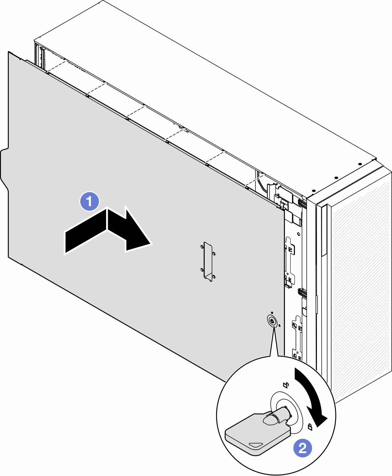 Server cover installation