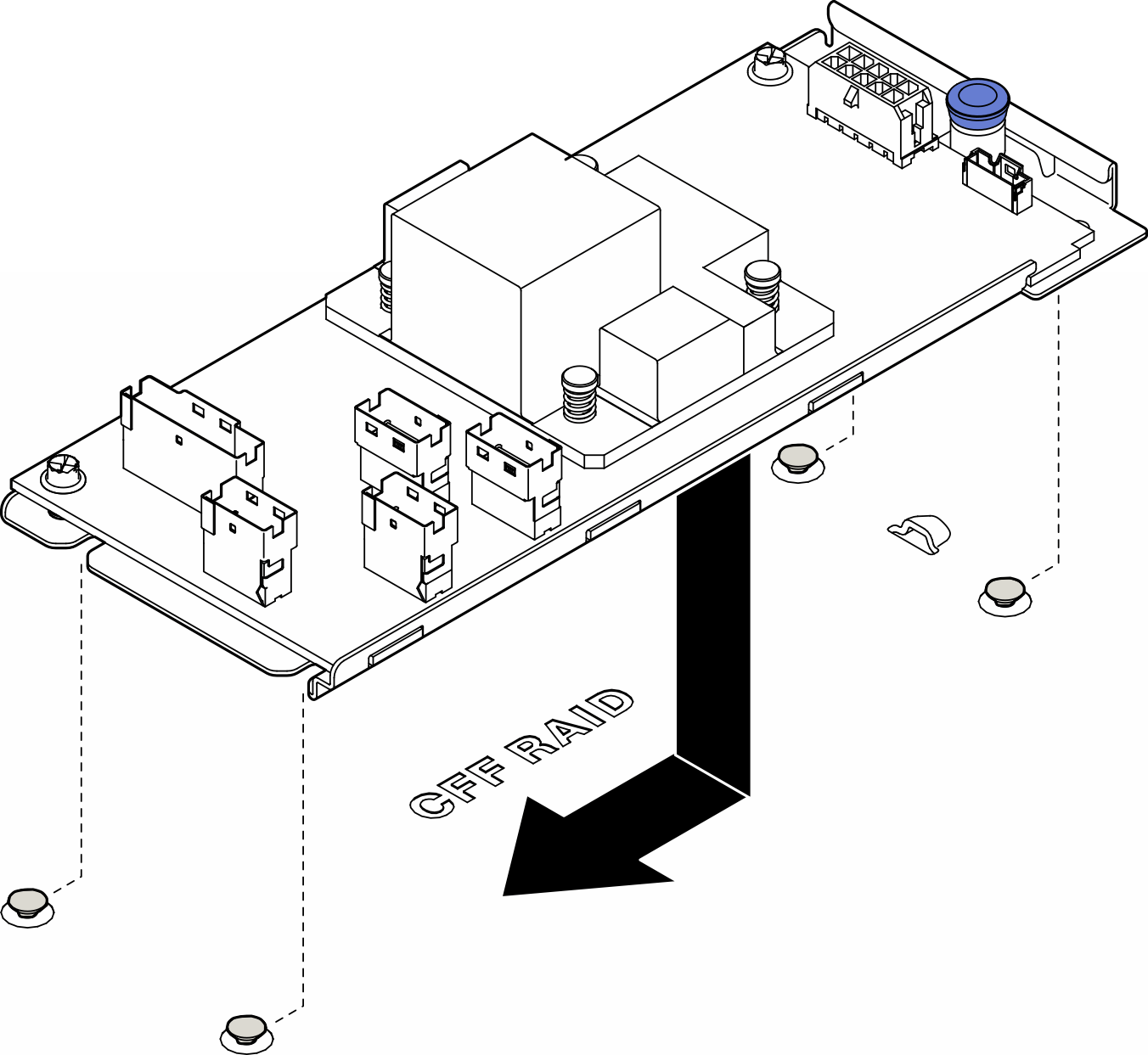 Internal CFF adapter installation