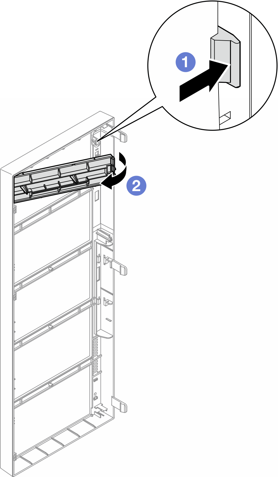 Drive bay filler cover installation