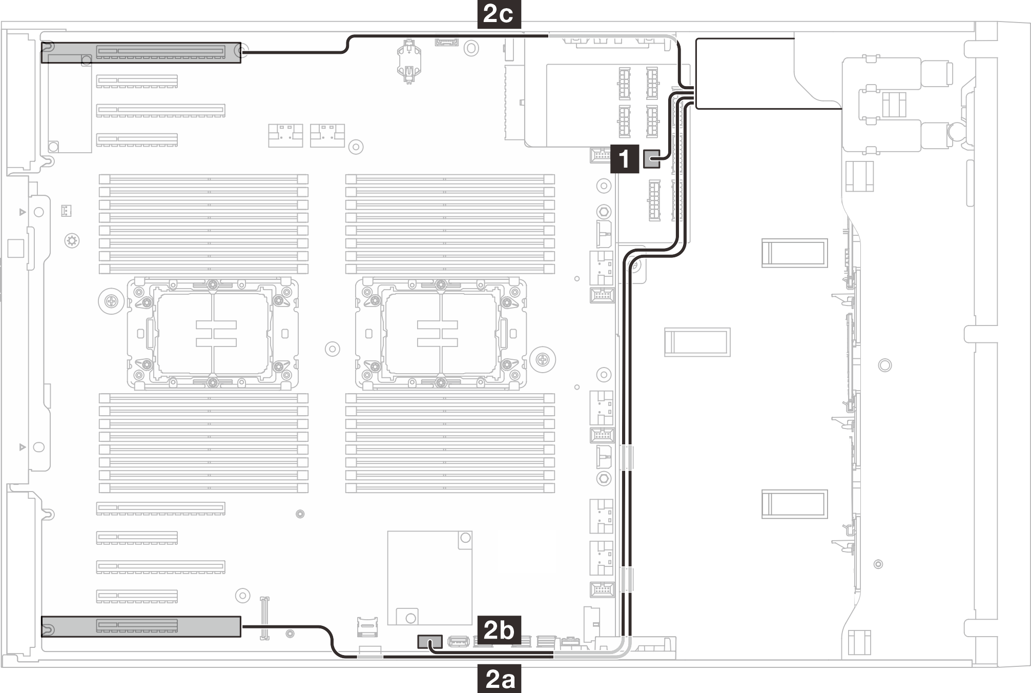 Cable routing for SAS/USB tape drive