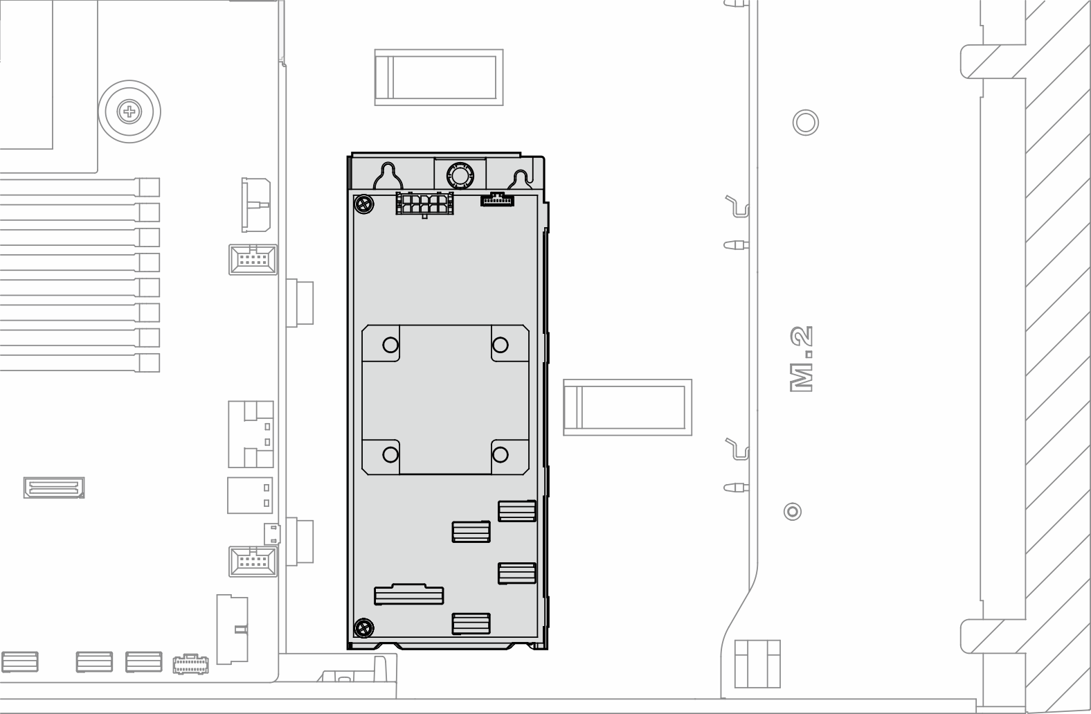 Internal CFF adapter location