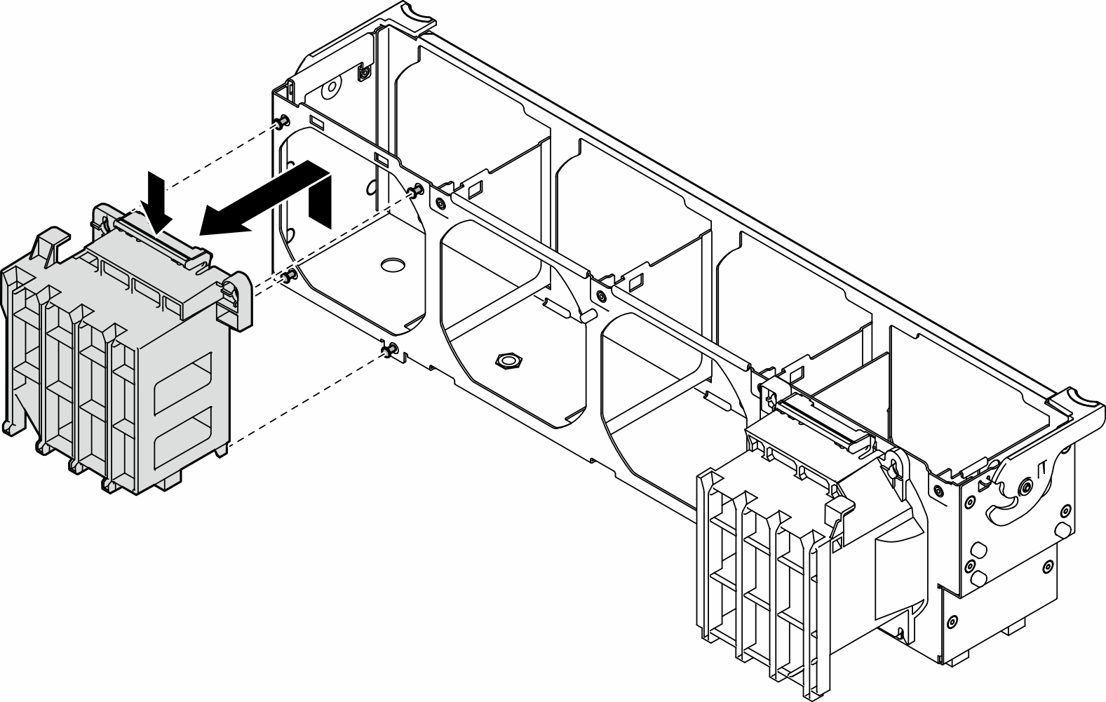 PCIe adapter holder removal