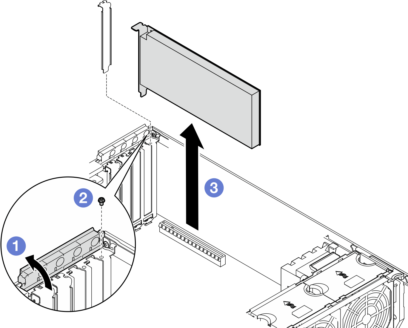 PCIe adapter removal