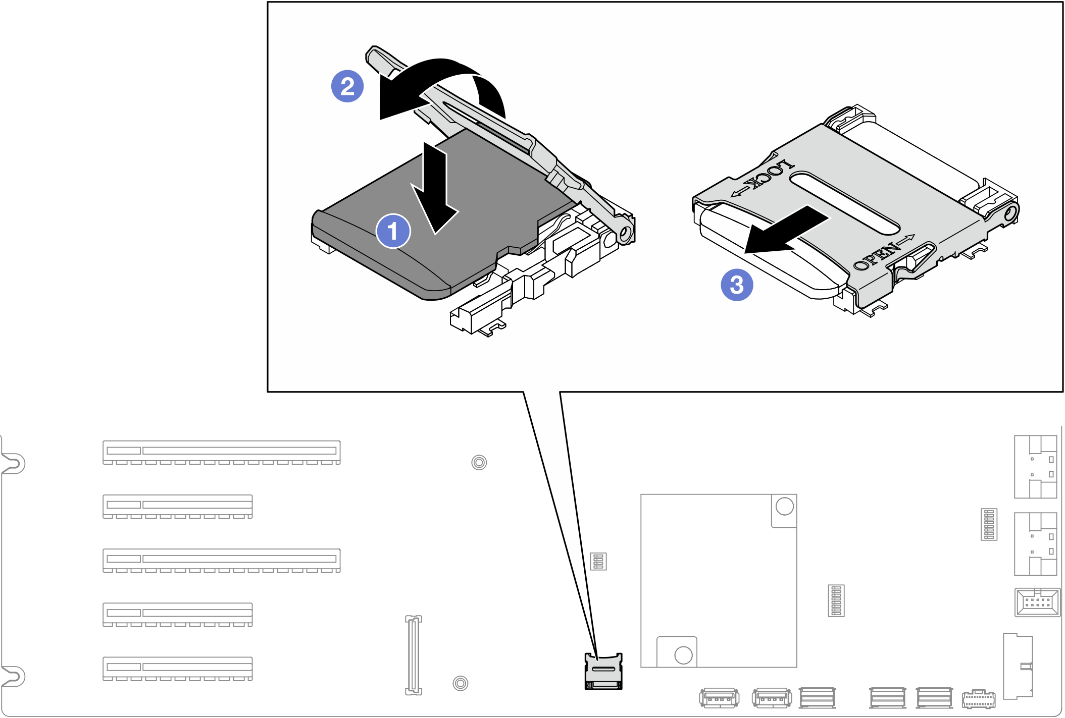 MicroSD card installation