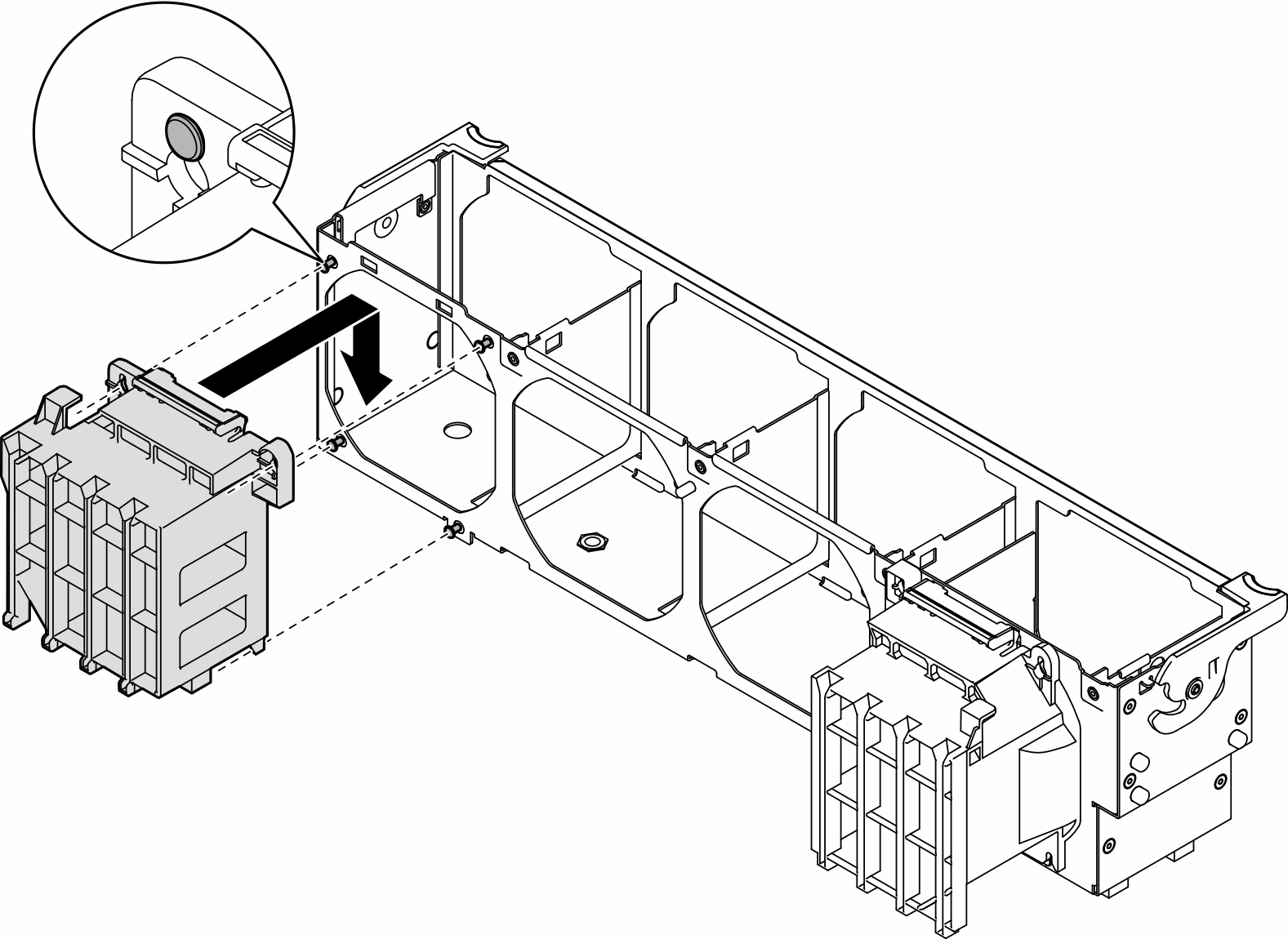 PCIe adapter holder installation