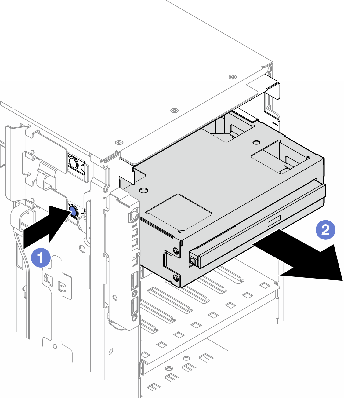 5.25-inch drive bay adapter assembly removal