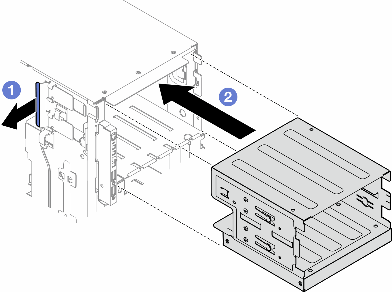 Optical drive cage installation