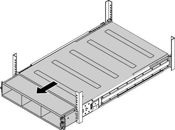 Image showing removal of storage enclosure from rack