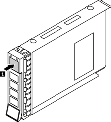 Image showing release tab to open drive tray handle