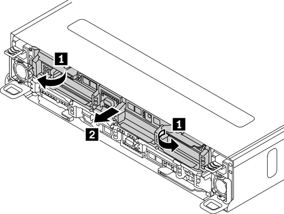 Image showing the removal of the storage controller from its enclosure