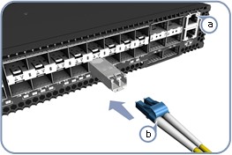 Image showing connection of network cables to the switch