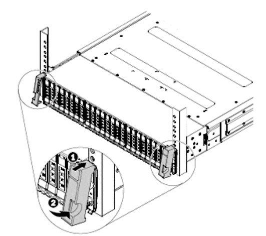 Image showing reinstallation of the storage enclosure’s side cover