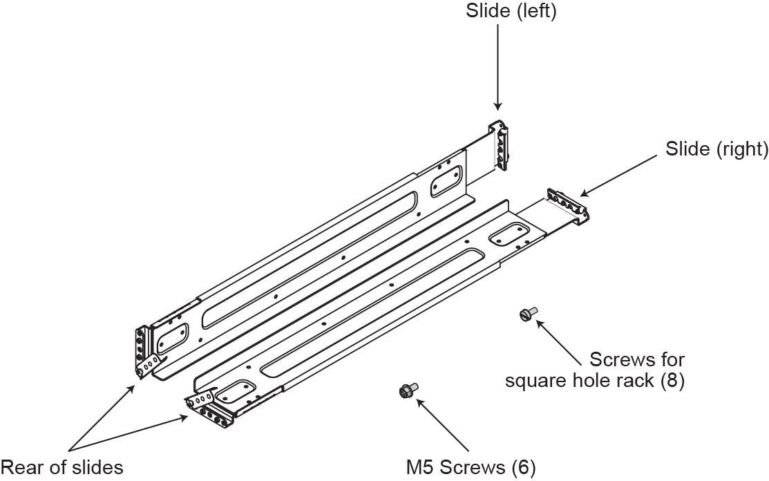 Image of ThinkAgile CP storage slide rails box contents