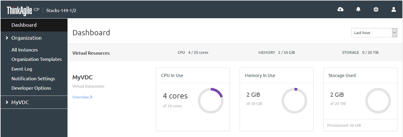 ThinkAgile CP Cloud Controller two-factor authentication screen