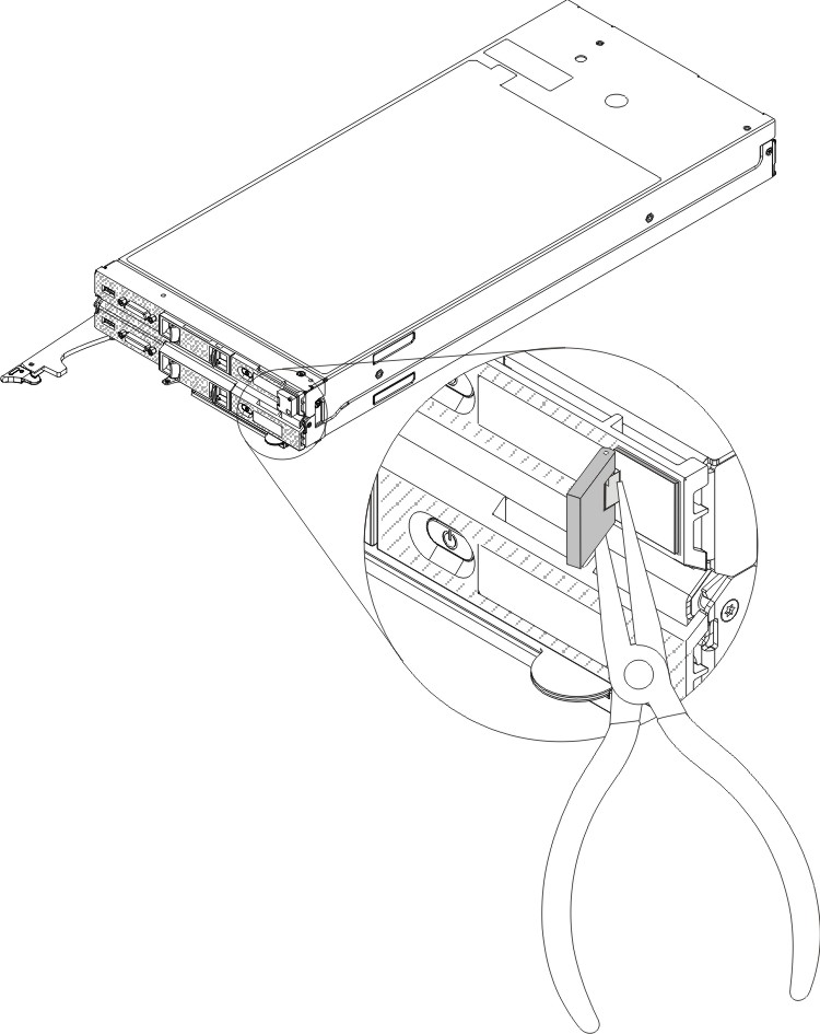 Graphic illustrating removal of an RFID tag