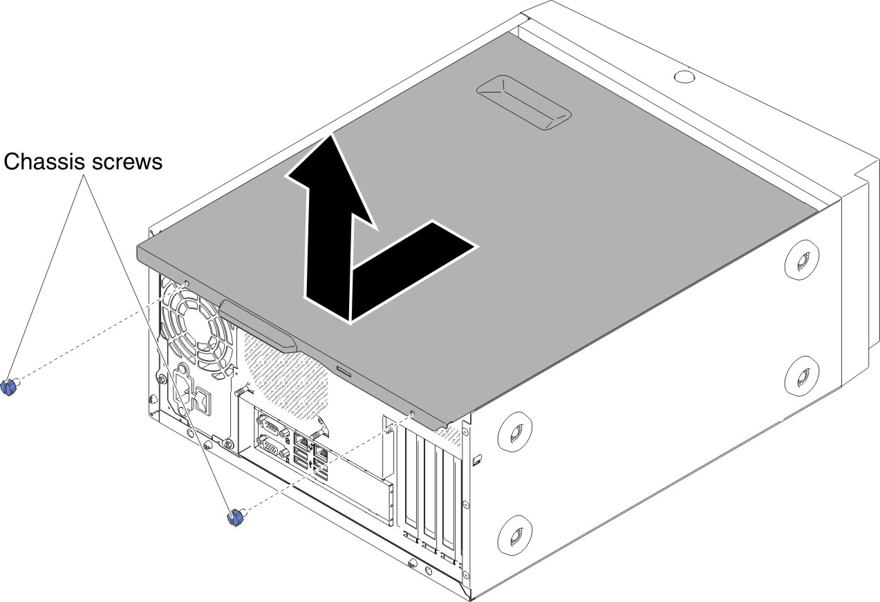 Side cover removal for 4U server model with non-hot-swap power supplies
