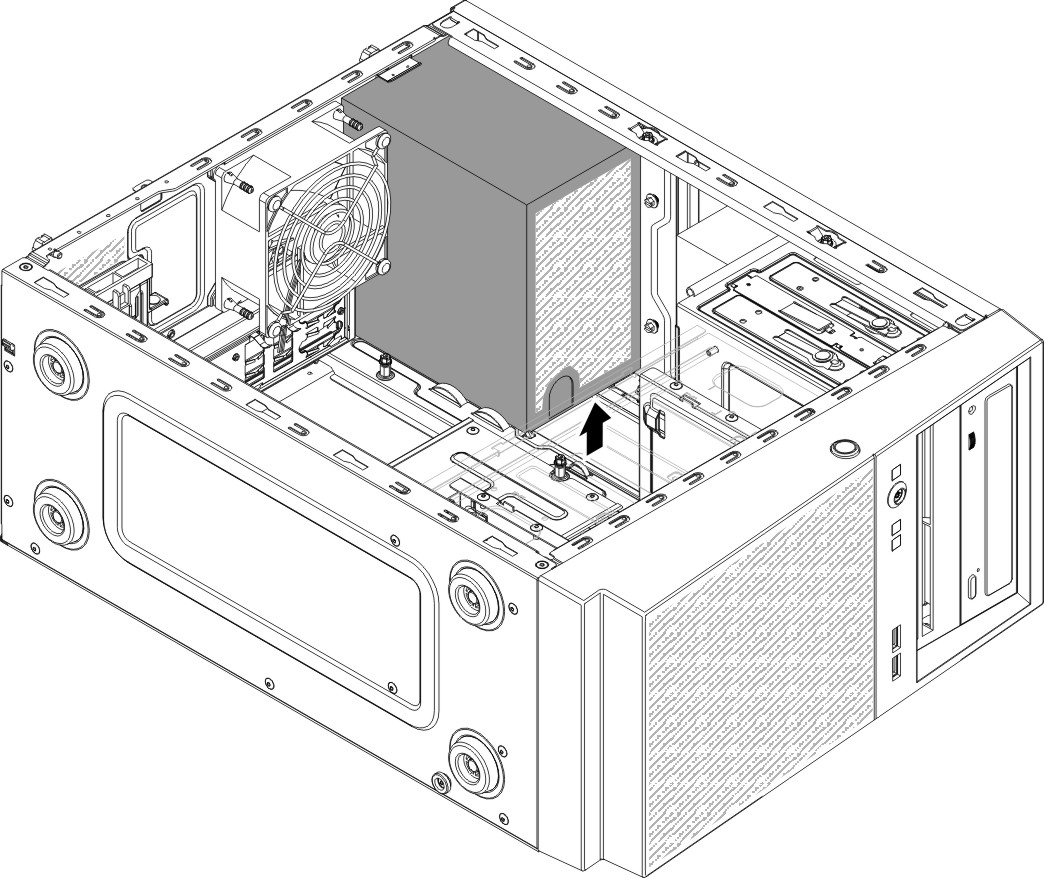 Non-hot-swap power supply removal for 4U server model with non-hot-swap power supplies