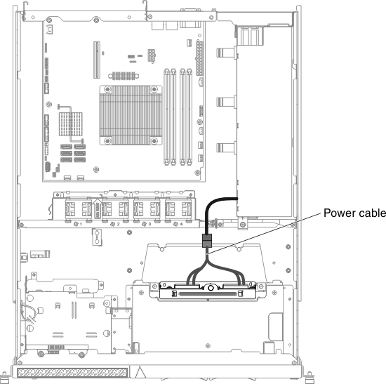 Power cable routing for fixed power supply