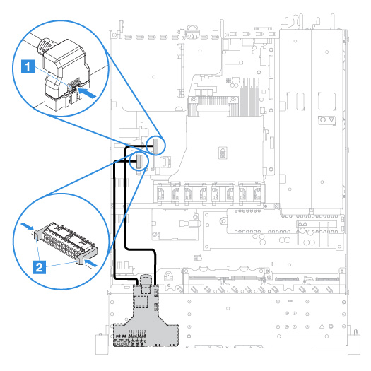 Conexión del cable del panel de información del operador