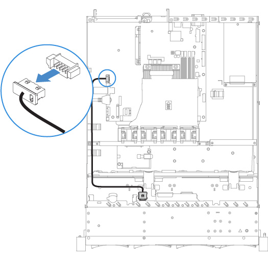Desconexão do cabo do kit de aprimoramento de temperatura operacional para o modelo de unidade de 3,5 polegadas