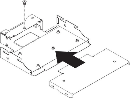 Align power paddle card cover with cage assembly