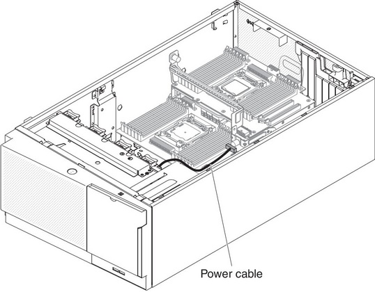 Route the power cable