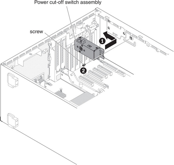 Align the power cut-off switch assembly